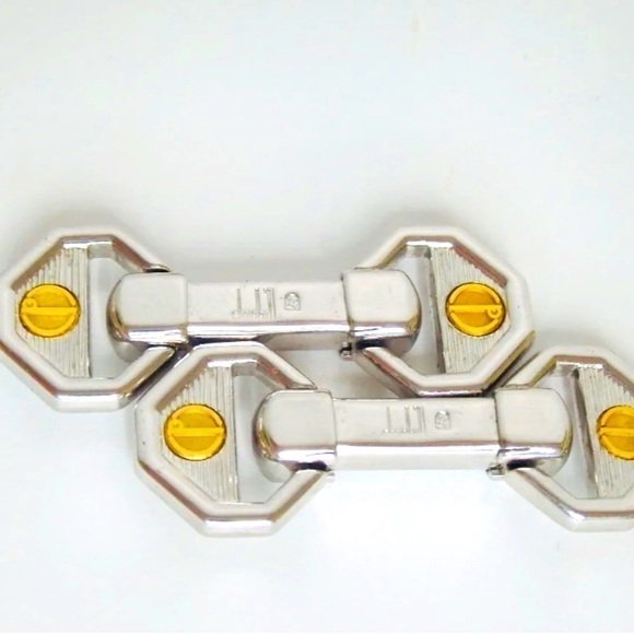 Dunhill Cufflinks - Silver and Gold - Picture 1 of 7